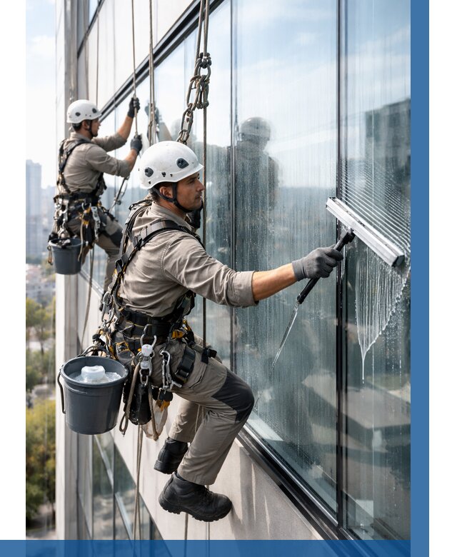 Мойка окон альпинистами в Сорочинске от 4648 р. | ВЫСОТНИК-Срч