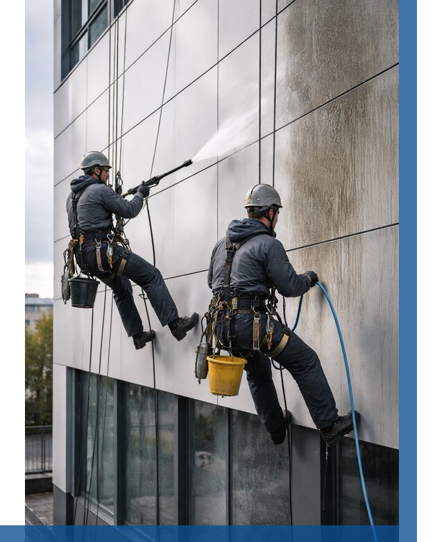 Мойка фасада из композита в Сорочинске по цене от 310 р. | ВЫСОТНИК-Срч