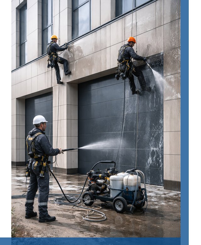 Послестроительная мойка фасада в Сорочинске от 310 р. | ВЫСОТНИК-Срч