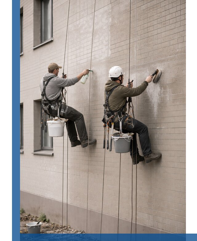 Удаление высолов с фасада зданий в Сорочинске без повреждений и следов