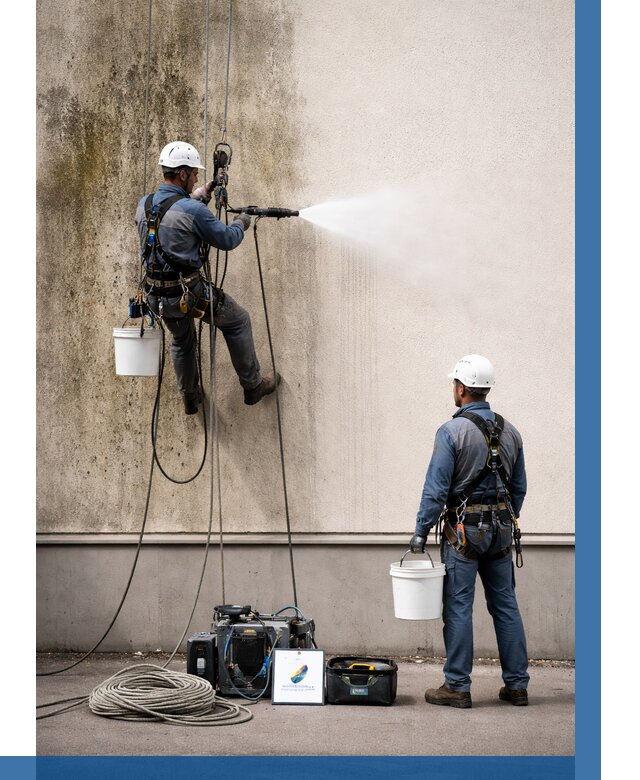 Очистка фасада от плесени в Сорочинске от 310 р. | ВЫСОТНИК-Срч