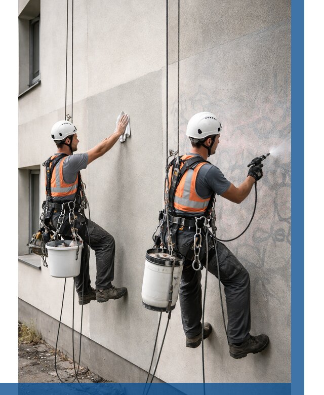 Антиграффити покрытие фасада в Сорочинске от 620 р. | ВЫСОТНИК-Срч