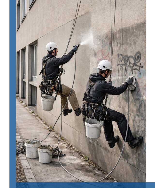 Антиграффити покрытие фасада с защитой от надписей в Сорочинске