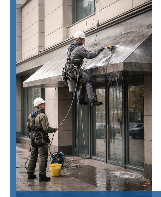 Профессиональная мойка козырьков и навесов в Сорочинске