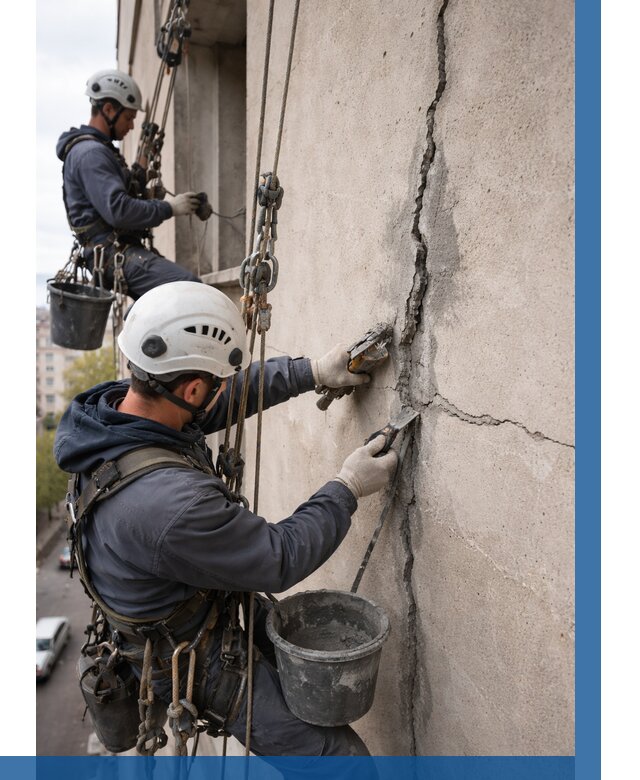 Заделка трещин на фасаде в Сорочинске от 930 р. | ВЫСОТНИК-Срч