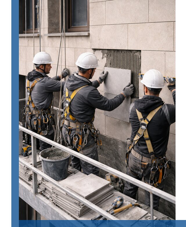 Ремонт облицовки фасада плиткой в Сорочинске с гарантией