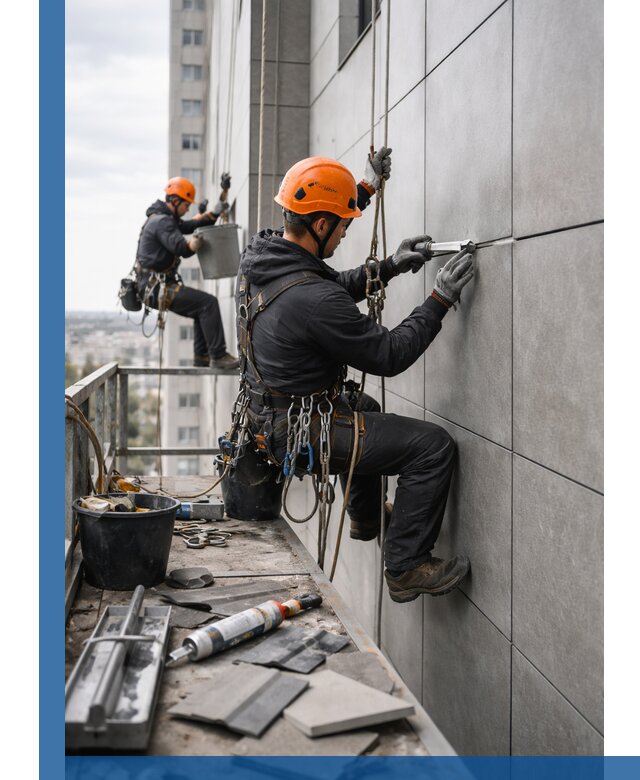 Профессиональный ремонт фасада из керамогранита в Сорочинске