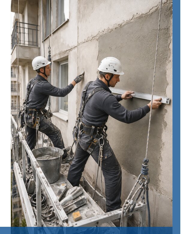 Штукатурка фасада на высоте в Сорочинске от 930 р. | ВЫСОТНИК-Срч