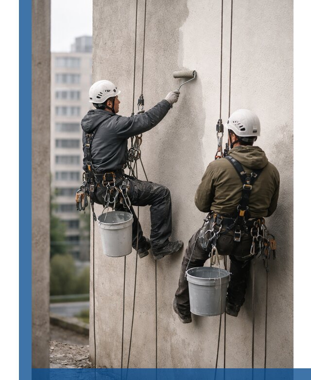 Покраска фасадов высотными альпинистами в Сорочинске с гарантией