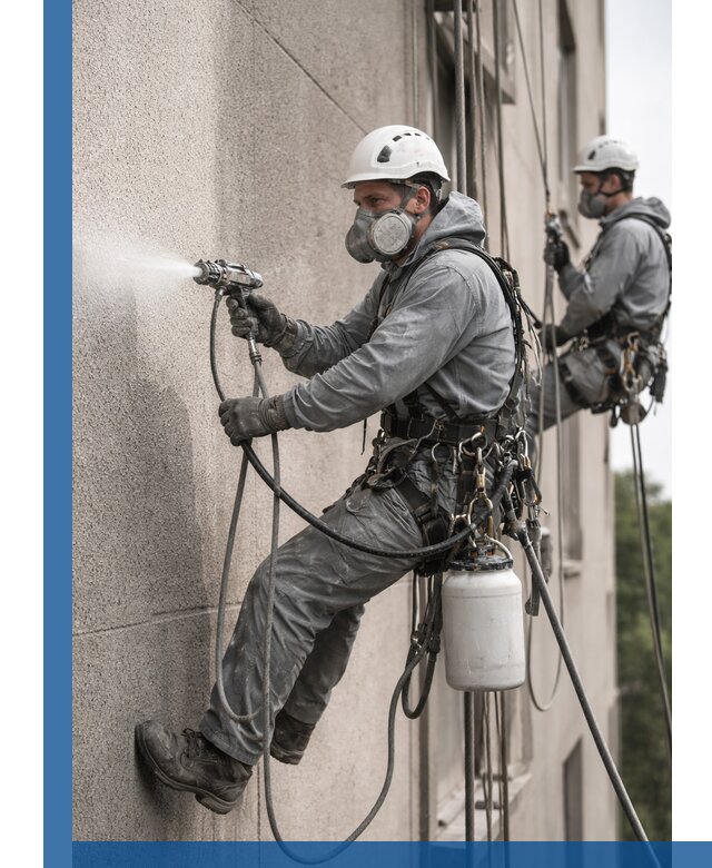 Безвоздушная покраска фасадов зданий в Сорочинске профессионально