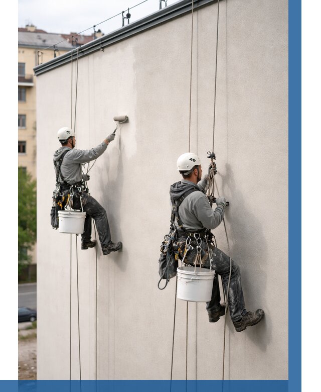 Покраска оштукатуренного фасада в Сорочинске от 330 р. | ВЫСОТНИК-Срч