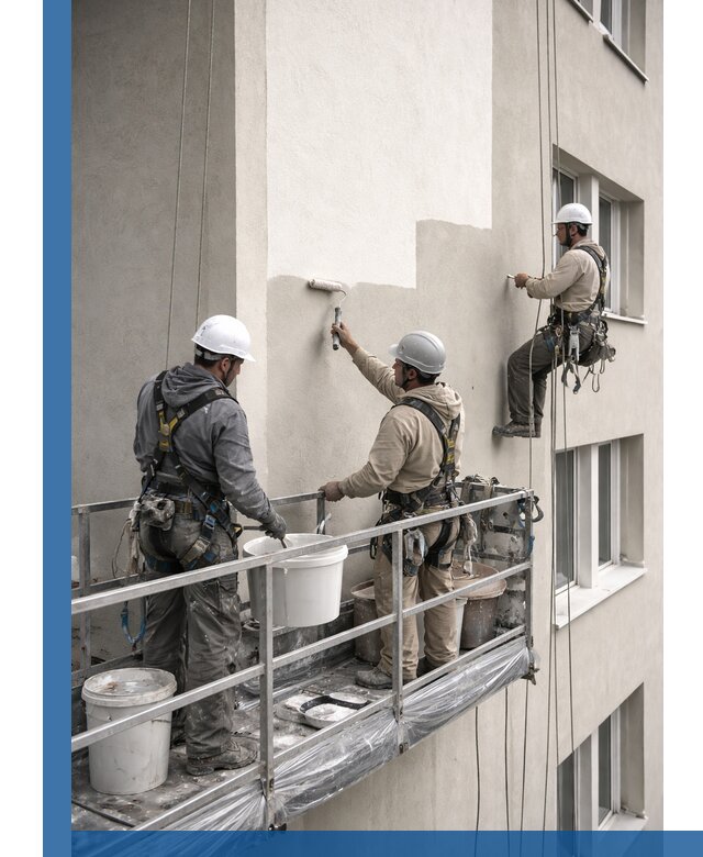 Покраска оштукатуренного фасада в Сорочинске под ключ с гарантией