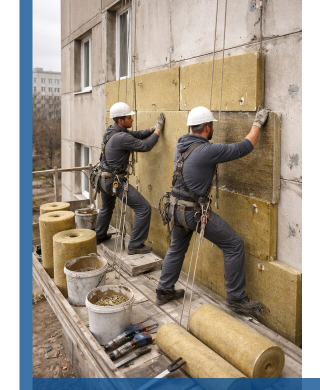 Утепление фасада минватой в Сорочинске под ключ с гарантией