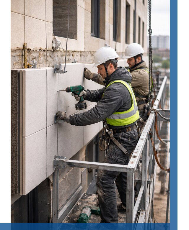 Монтаж фасадных термопанелей в Сорочинске от 1549 р. | ВЫСОТНИК-Срч