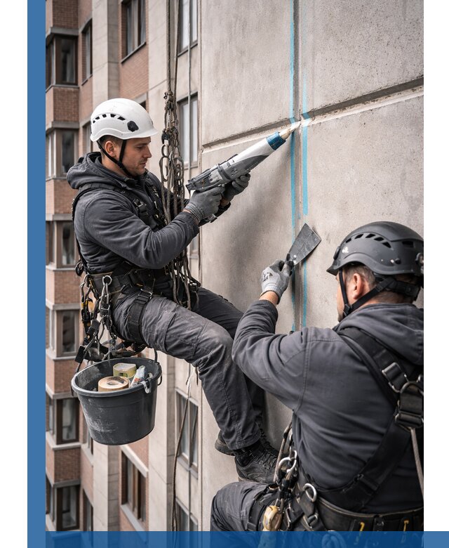 Вторичная герметизация швов фасада и кровли в Сорочинске