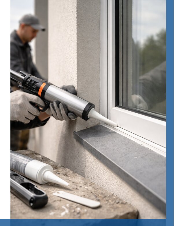 Герметизация монтажных швов окон в Сорочинске от 671 р. | ВЫСОТНИК-Срч