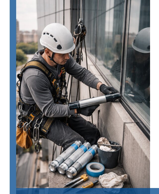 Герметизация стыков витража в Сорочинске для герметичных фасадов