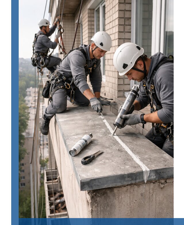 Герметизация балконного козырька в Сорочинске профессионально