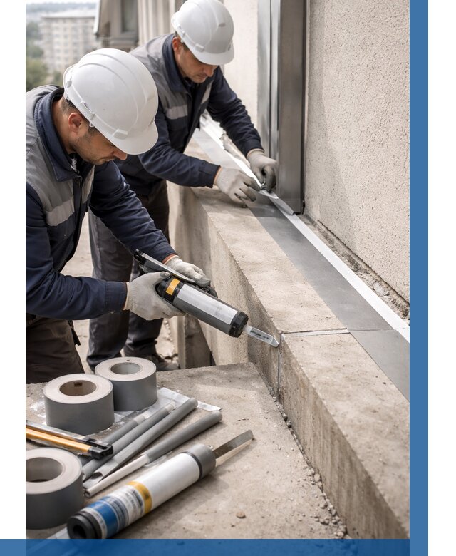 Герметизация примыкания балкона в Сорочинске от 4648 р. | ВЫСОТНИК-Срч