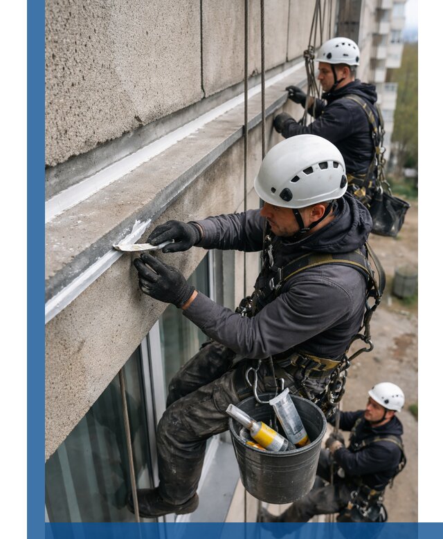 Герметизация примыкания балкона в Сорочинске под ключ с гарантией