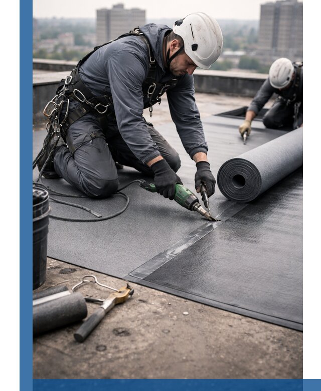 Ремонт мягкой кровли в Сорочинске с выездом промальпинистов