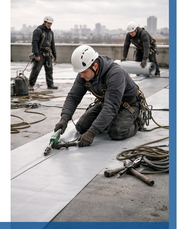 Ремонт мембранной кровли в Сорочинске от 1859 р./м2 | ВЫСОТНИК-Срч