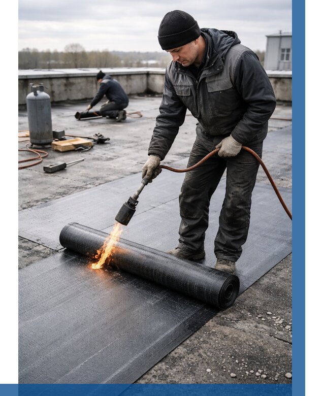 Ремонт наплавляемой кровли в Сорочинске от 723 р. | ВЫСОТНИК-Срч