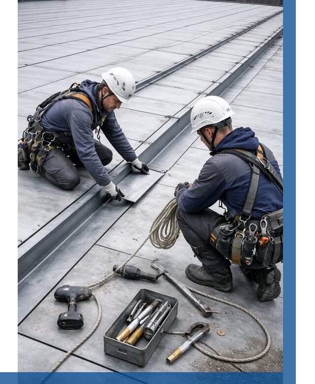 Ремонт фальцевой кровли в Сорочинске от 723 р. | ВЫСОТНИК-Срч