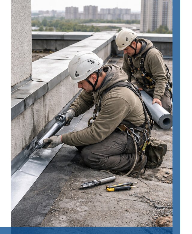 Ремонт кровельных примыканий в Сорочинске от 1239 р. | ВЫСОТНИК-Срч