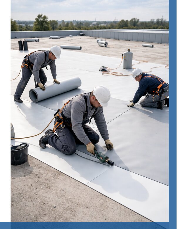 Монтаж мембранной кровли под ключ в Сорочинске от 1239 р. | ВЫСОТНИК-Срч