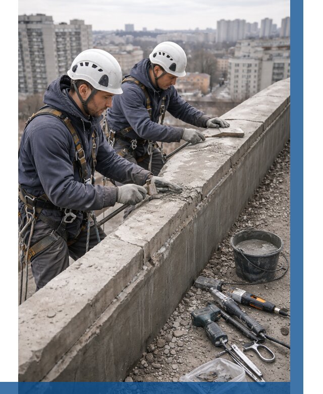 Ремонт парапета на кровле в Сорочинске от 1549 р. | ВЫСОТНИК-Срч