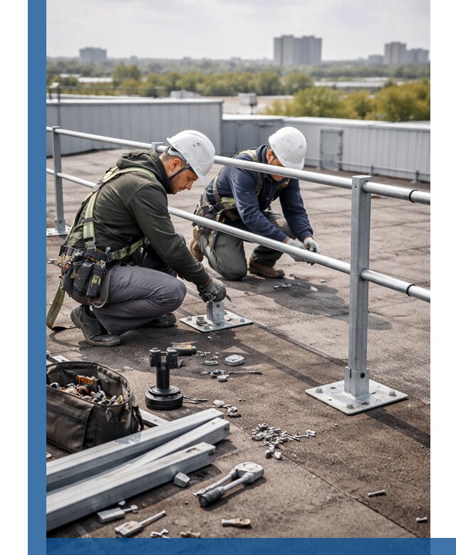 Монтаж кровельного ограждения в Сорочинске под ключ с гарантией