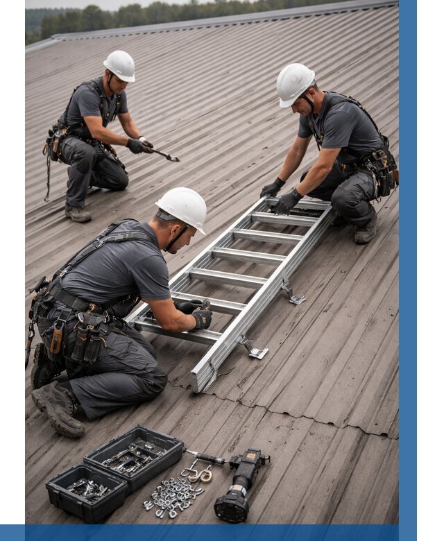 Монтаж кровельной лестницы в Сорочинске от 4648 р. | ВЫСОТНИК-Срч