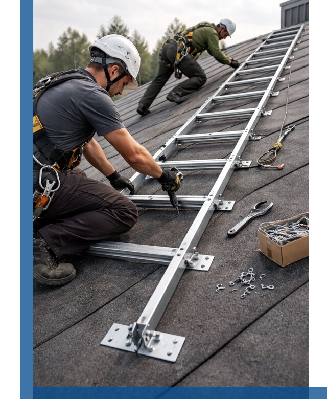 Профессиональный монтаж кровельной лестницы в Сорочинске под ключ