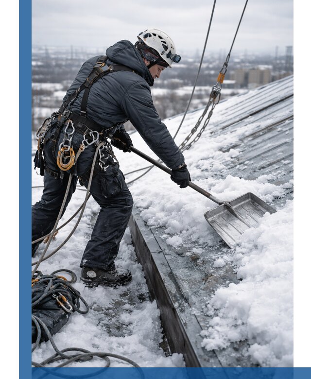 Профессиональная очистка кровли от снега и наледи в Сорочинске