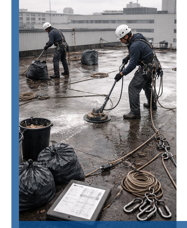 Плановая очистка кровли по графику в Сорочинске для безопасности