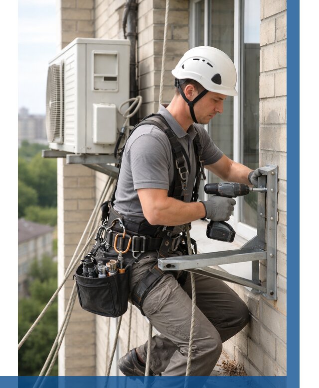 Установка кронштейнов кондиционера в Сорочинске от 3615 р. | ВЫСОТНИК-Срч