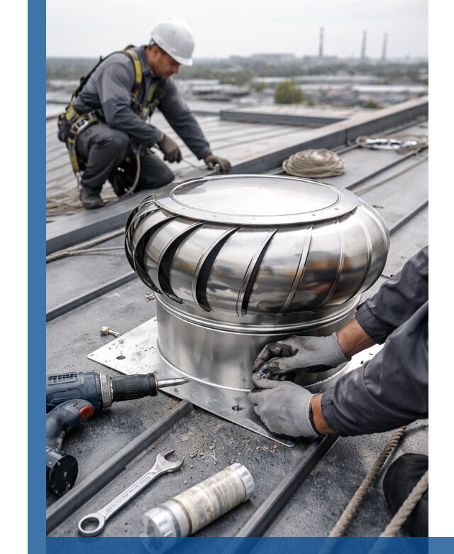 Установка дефлекторов на кровле в Сорочинске профессионально