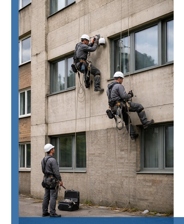 Монтаж фасадных камер видеонаблюдения в Сорочинске под ключ
