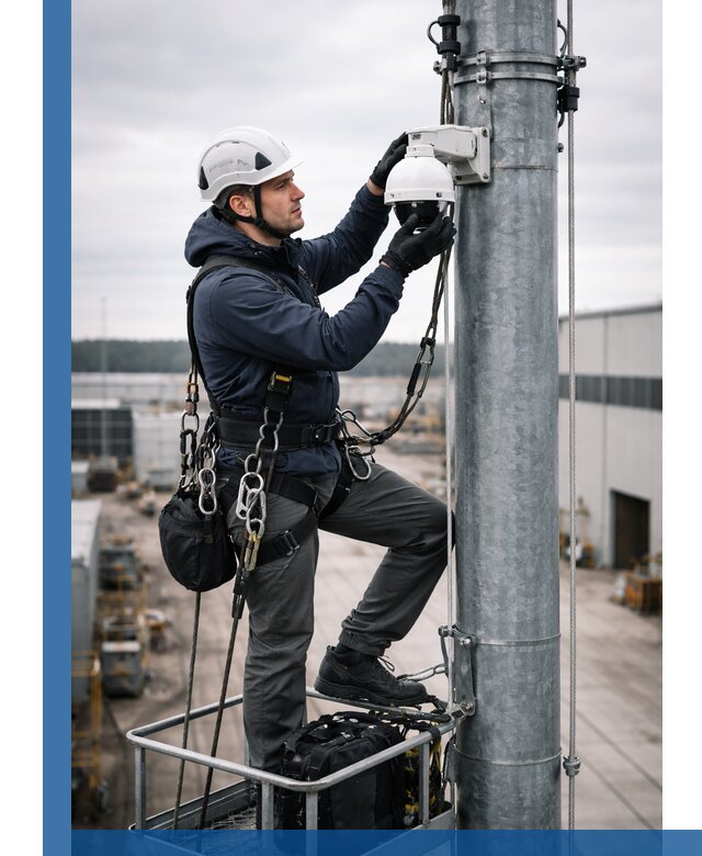 Профессиональная установка видеокамер на мачте в Сорочинске