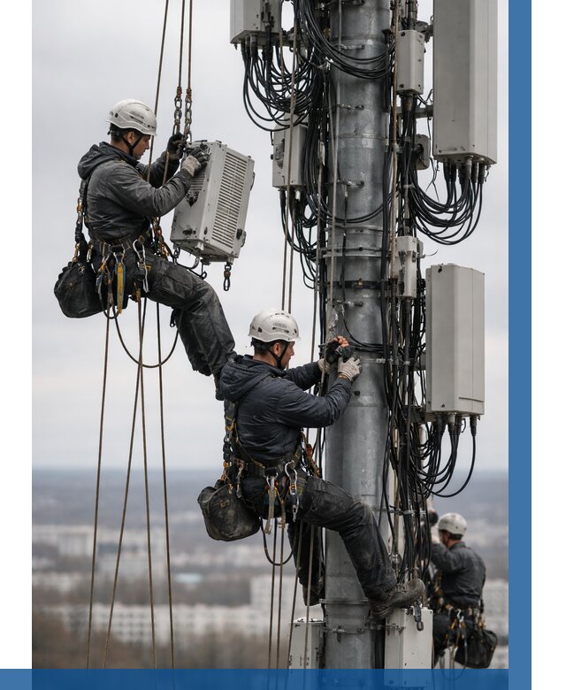 Монтаж оборудования связи на мачте в Сорочинске от 7746 р. | ВЫСОТНИК-Срч