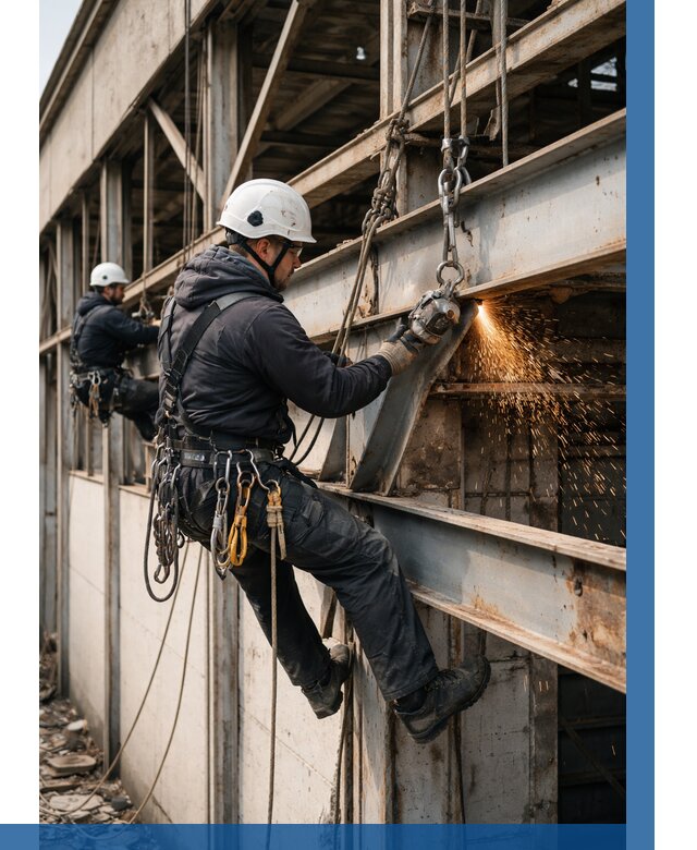 Демонтаж металлоконструкций на высоте в Сорочинске от 6713р. |ВЫСОТНИК-Срч