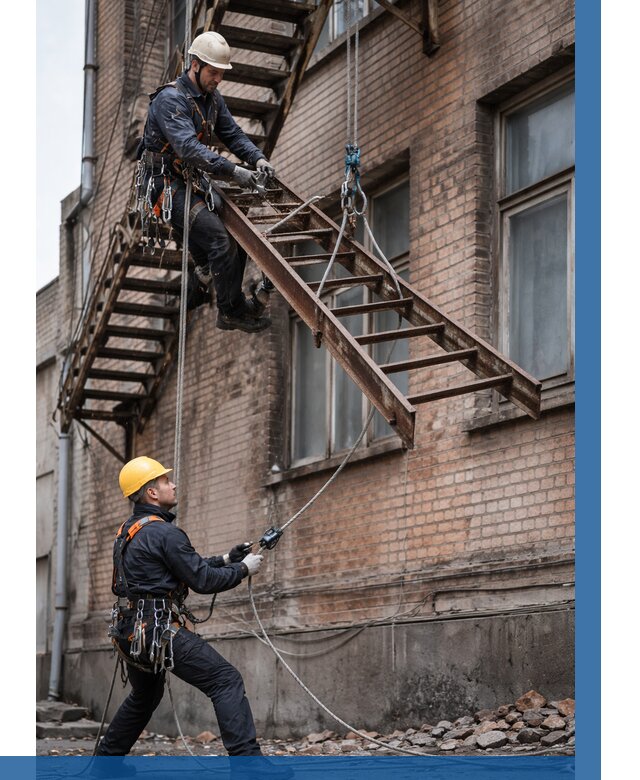 Демонтаж пожарной лестницы в Сорочинске от 12394 р. | ВЫСОТНИК-Срч