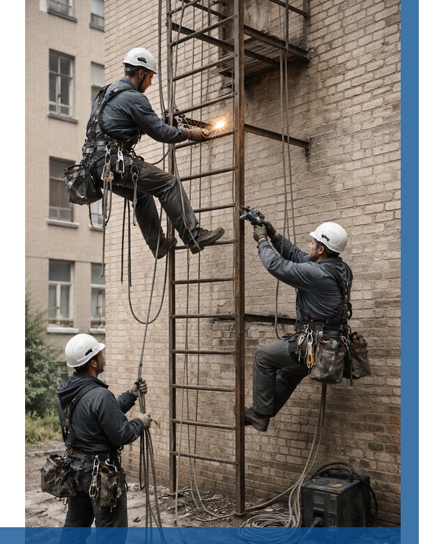 Ремонт пожарной лестницы в Сорочинске от 7746 р. | ВЫСОТНИК-Срч