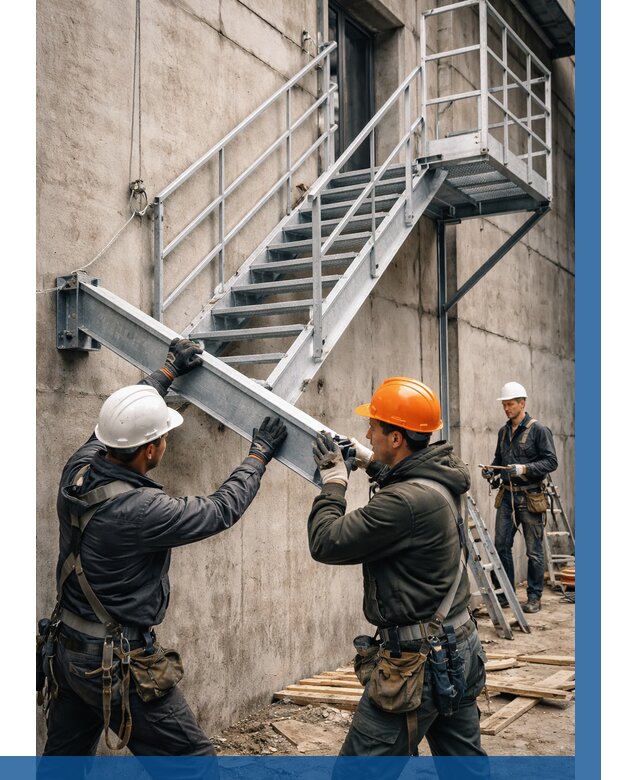 Монтаж металлических лестниц в Сорочинске от 15492 р. | ВЫСОТНИК-Срч