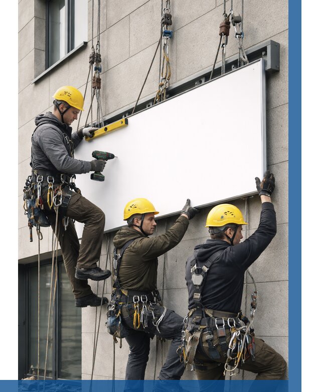 Монтаж рекламной вывески в Сорочинске от 8262 р. | ВЫСОТНИК-Срч