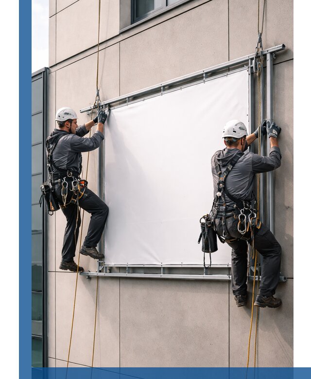 Монтаж наружной рекламной вывески в Сорочинске под ключ