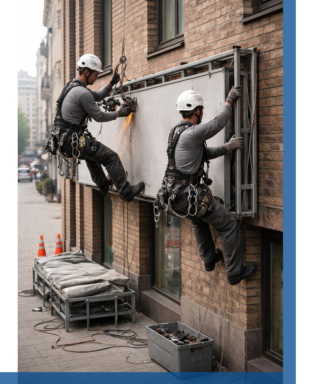 Демонтаж рекламной вывески в Сорочинске от 6713 р. | ВЫСОТНИК-Срч