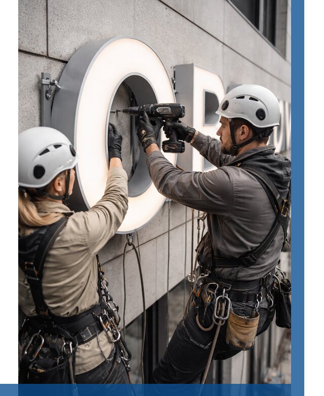 Монтаж световых букв в Сорочинске от 3098 р. под ключ ВЫСОТНИК-Срч