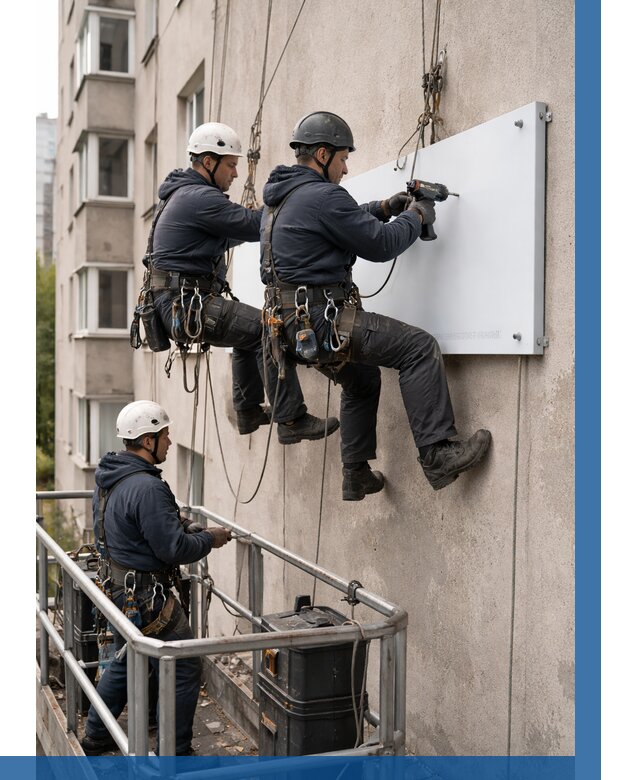 Монтаж табличек и указателей в Сорочинске от 3615 р. | ВЫСОТНИК-Срч